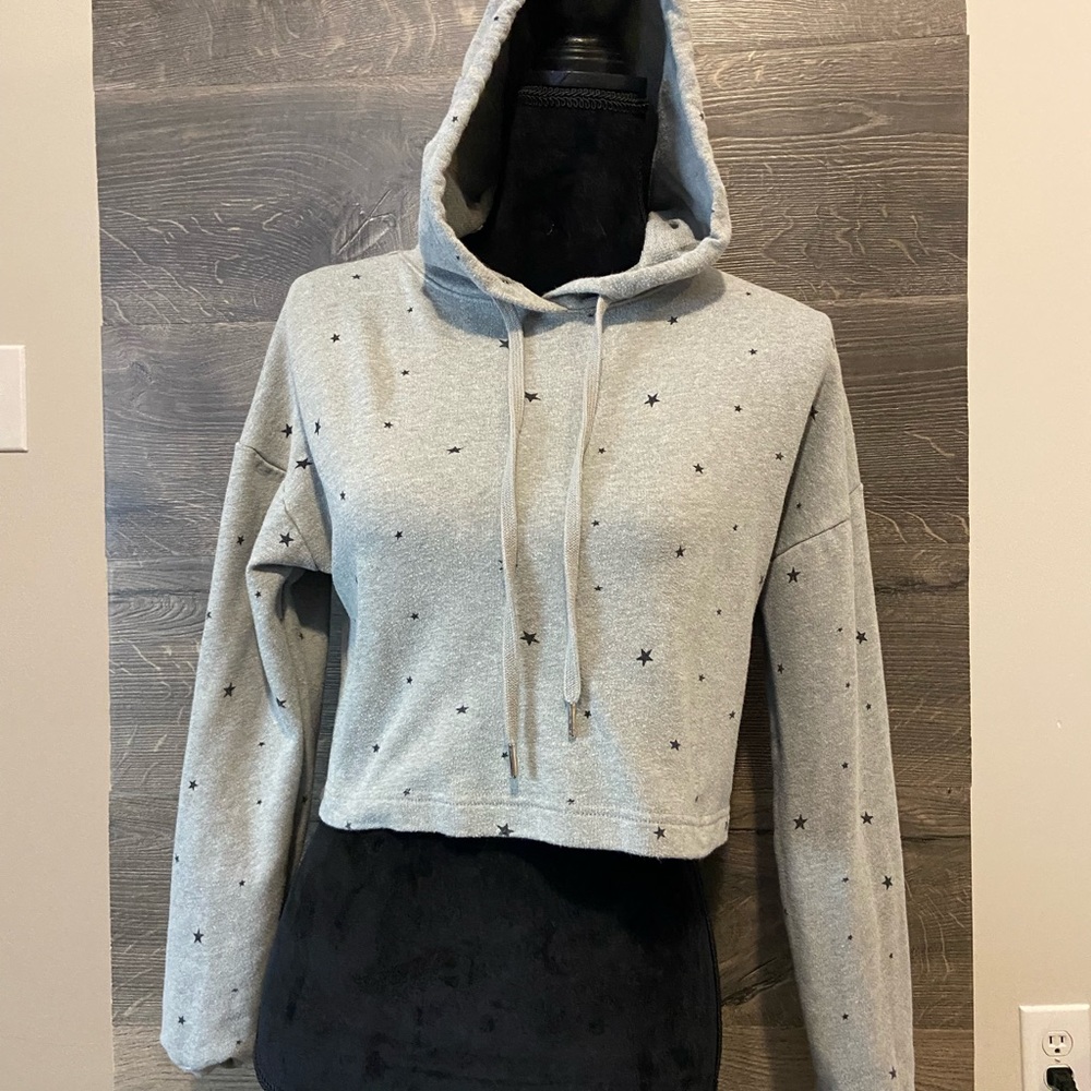 Grey Star Cropped sweatshirt